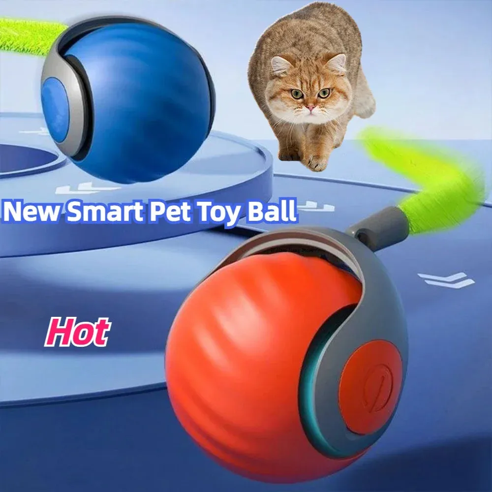 2025 New Interactive Cat Toy Ball Small Tail Rolling Ball Suitable for Indoor and Outdoor Cat and Dog Play Toys for Cats Things