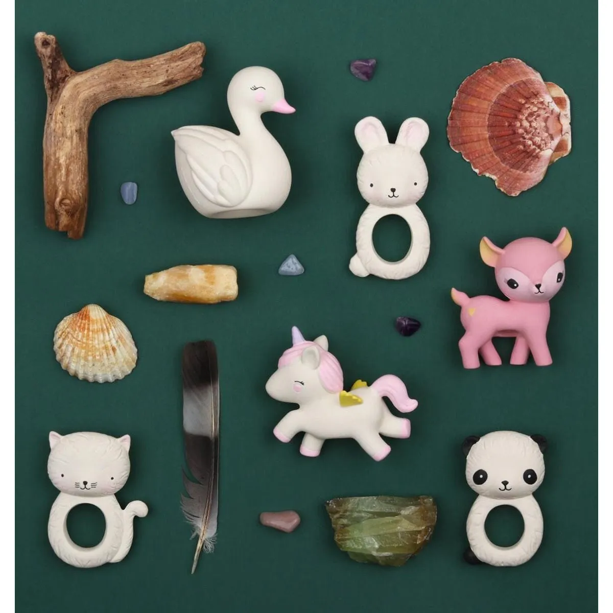 A Little Lovely Company Teether Ring - Bunny