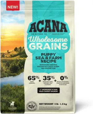 ACANA Wholesome Grains Dry Dog Food Puppy Sea & Farm Recipe, 4lb