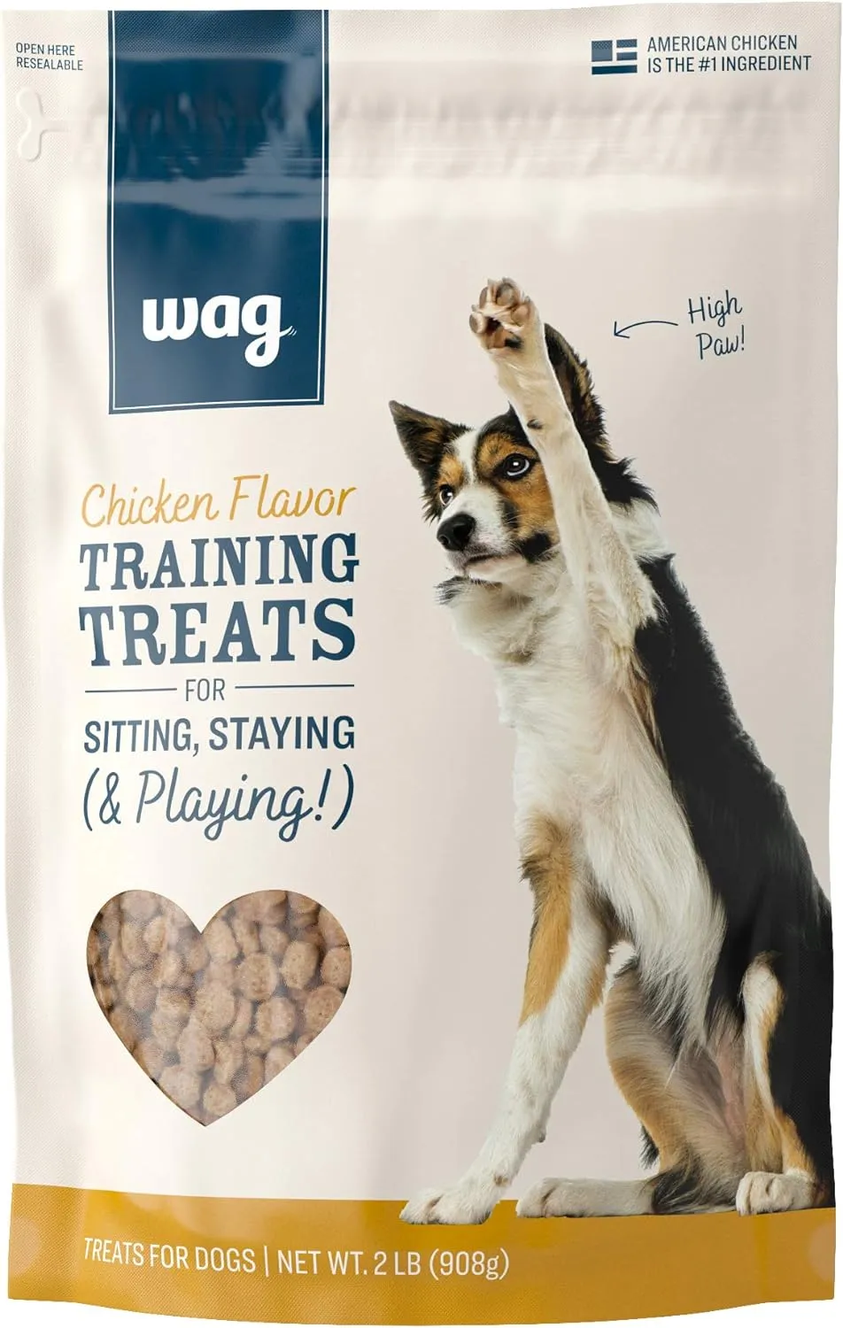 Amazon Brand  Wag Chicken Flavor Training Treats for Dogs, 2 lb. Bag (32 oz)