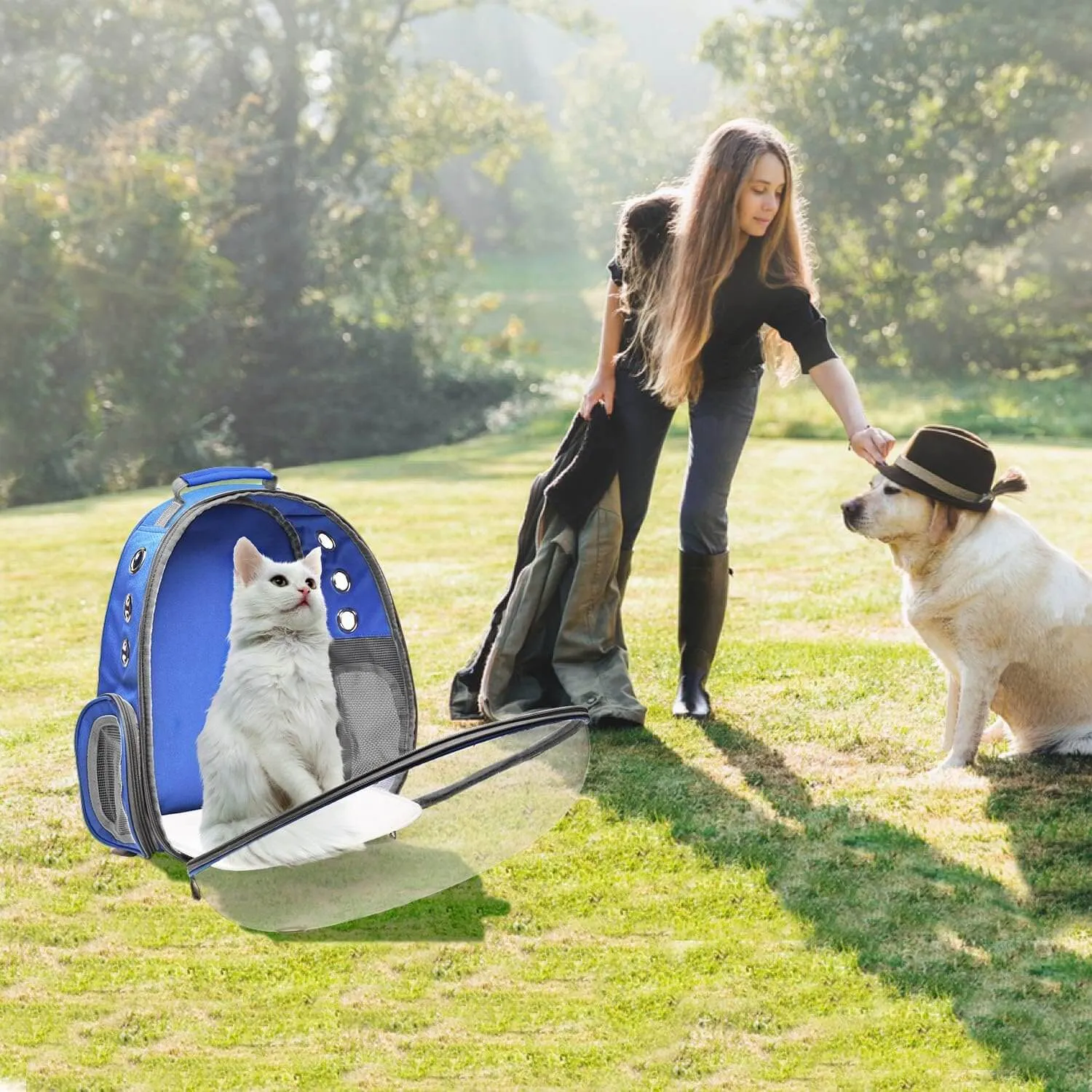 Backpack Carrier for Small Medium Dogs Cats, Airline Approved