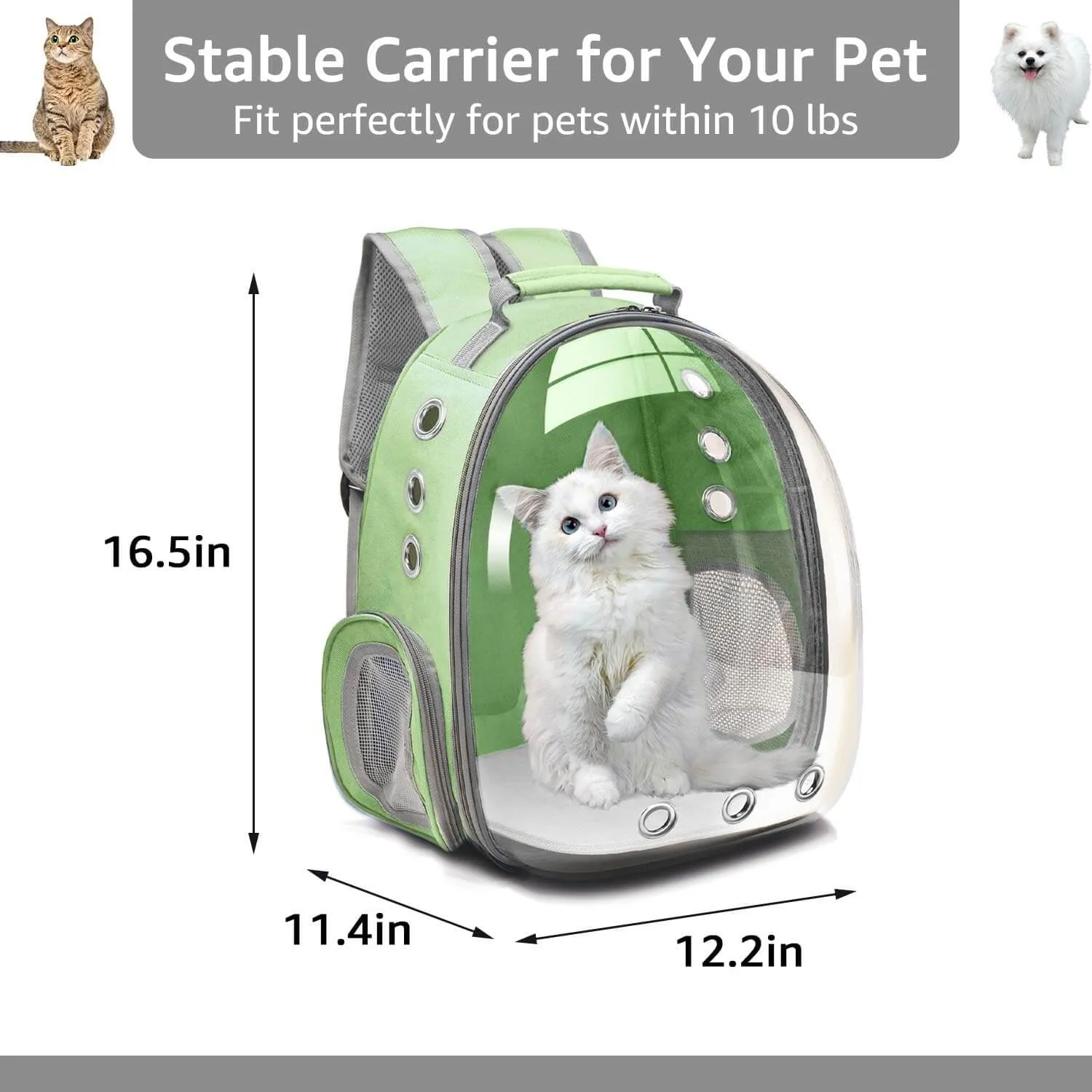 Backpack Carrier for Small Medium Dogs Cats, Airline Approved