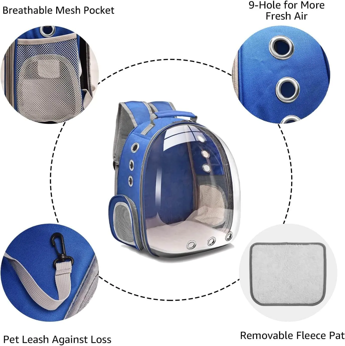 Backpack Carrier for Small Medium Dogs Cats, Airline Approved