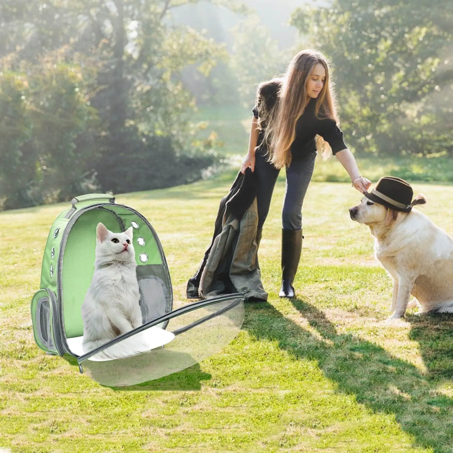 Backpack Carrier for Small Medium Dogs Cats, Airline Approved
