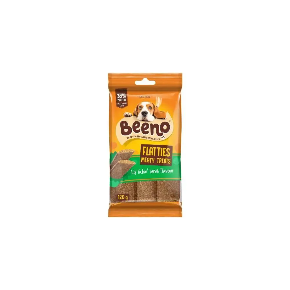 Beeno Flatties Meaty Lamb Dog Treats 120g