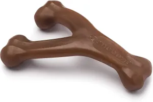 Benebone Indestructible Wishbone Dog Chew Toy for Aggressive Chewers, Long Lasting Tough Boredom Breaker for Dogs, Real Peanut Flavour, For Medium Dogs, Made in the USA.