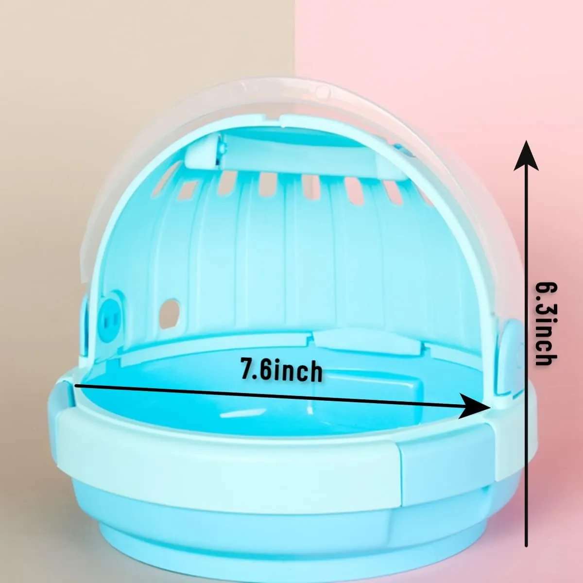 Bird Carrier with Handle - Parrot Carrier Lightweight Portable Pets Suitcase Transparent Breathable Cage for Small and Medium Birds Parrots Parakeet Cockatiels Conure Birds Accessories (Blue Haze)