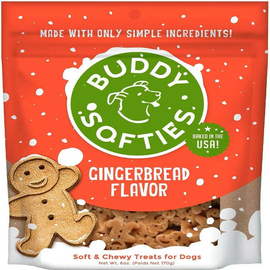 Buddy Biscuits Soft & Chewy Hioliday Gingerbread Dog Treats (6 oz)