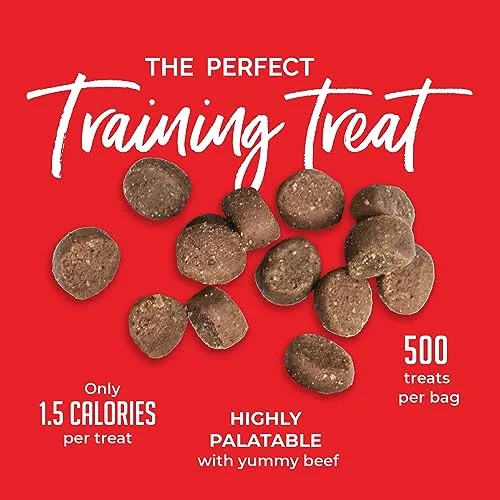 Buddy Biscuits Trainers Training Bites Soft & Chewy Dog Treats, Beef, 10 oz. Pouch