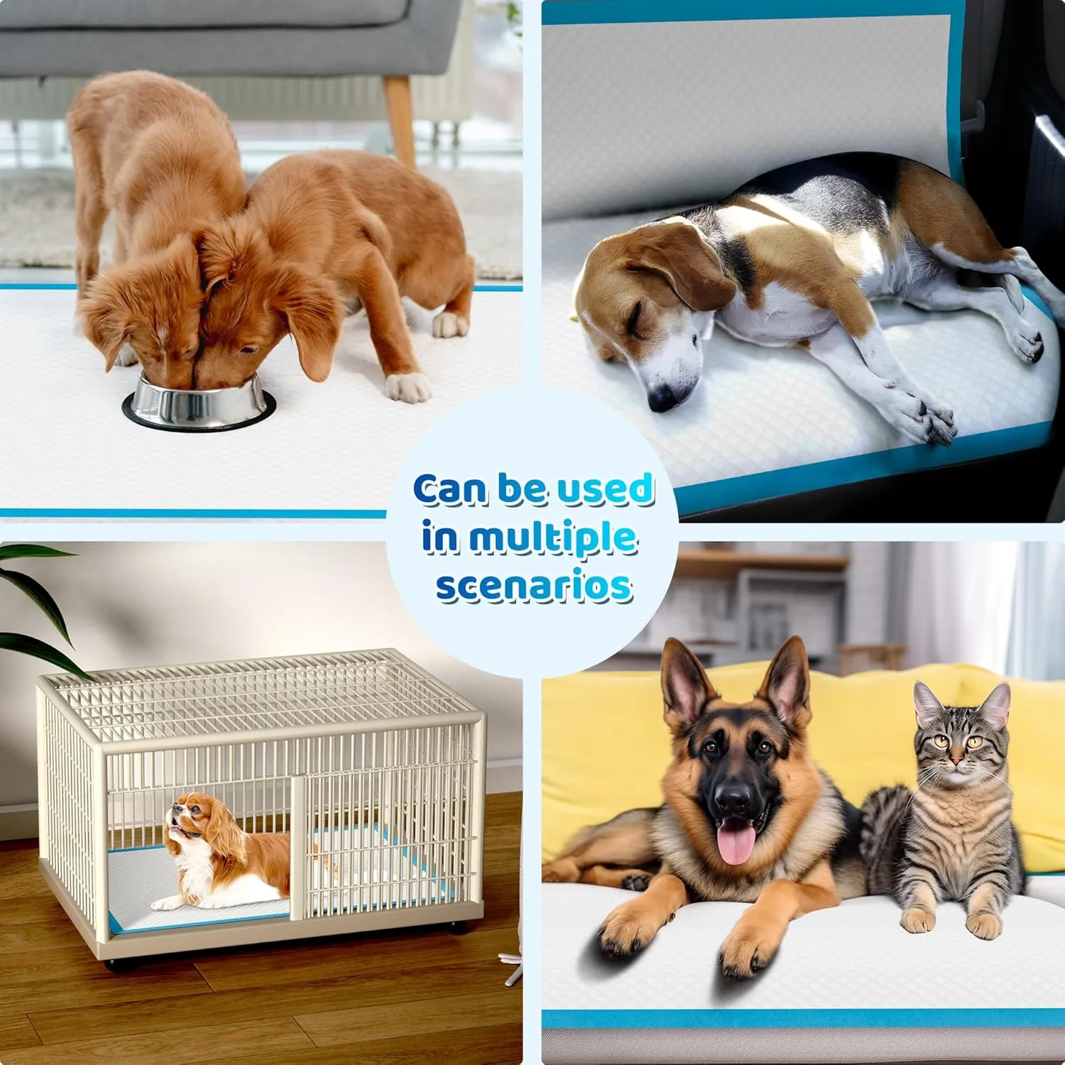 Bulubaky Upgrade Leak-Proof Pet Training and Puppy Pads, Jumbo 36"x36" Pee Pads for Dogs with Thicken Polymer Heavy Absorbency, Quick Dry Disposable Pee Pads for Cats Dogs Rabbit Parrots