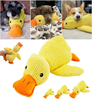 Calming Duck Dog Toy 2024 Upgrade - Mellow Indestructible Robust Chew Resistant Squeaky Toy (L)