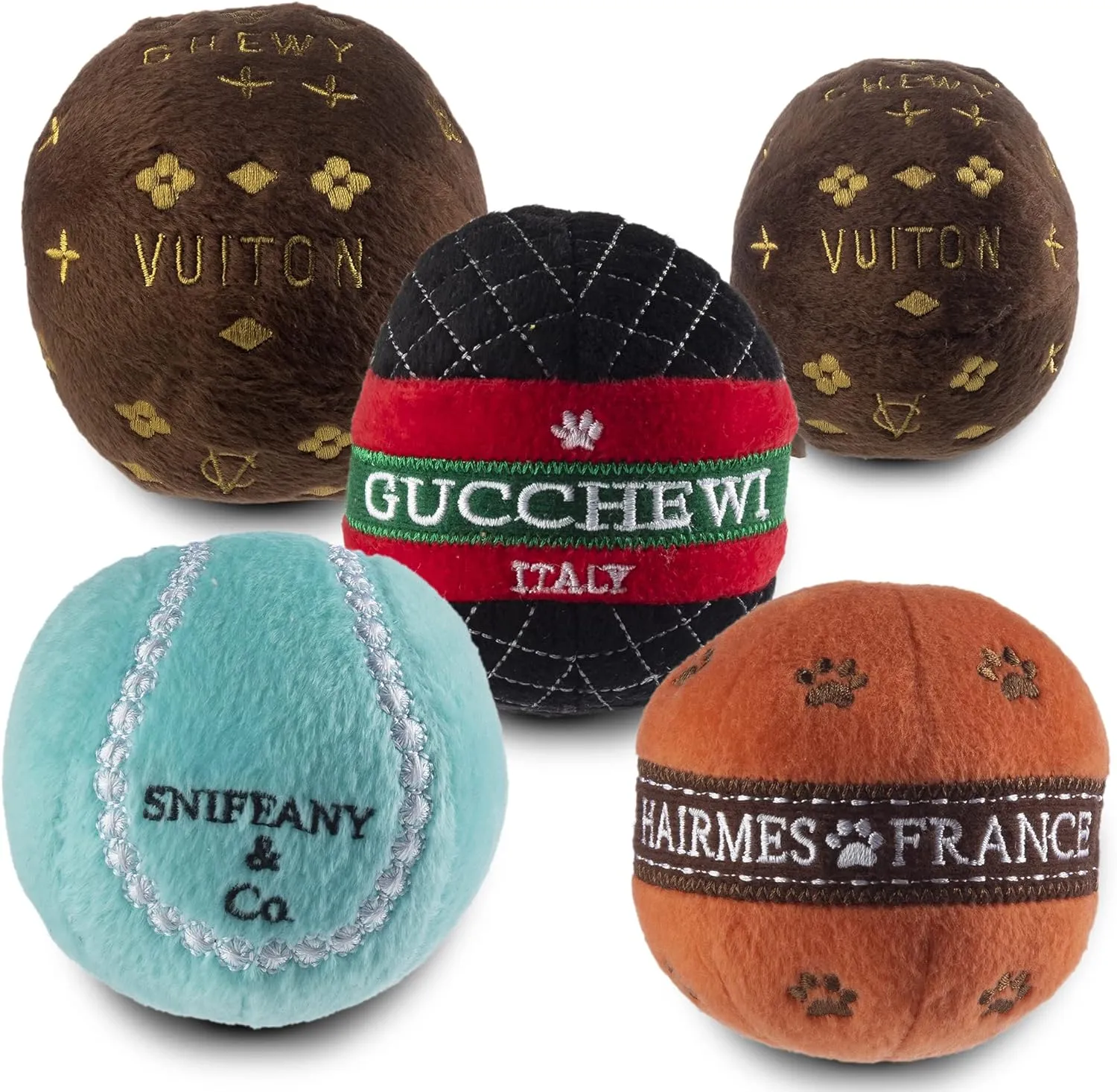Dog Diggin Designs Runway Pup Collection | Unique Squeaky Parody Plush Dog Toys  Prt--Porter Dog Bones, Balls & More