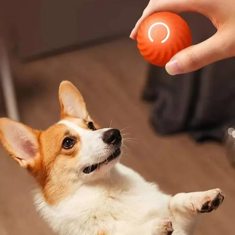 Dog Toy Ball Automatic Moving Bouncing Rolling Ball USB Smart Puppy Interactive Dog Chew Toy Ball