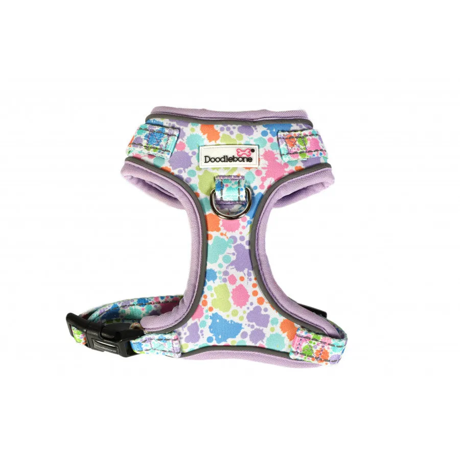 Doodlebone - Adjustable Airmesh Pattern Harness - Pastel Paint Splat - Size 1-2