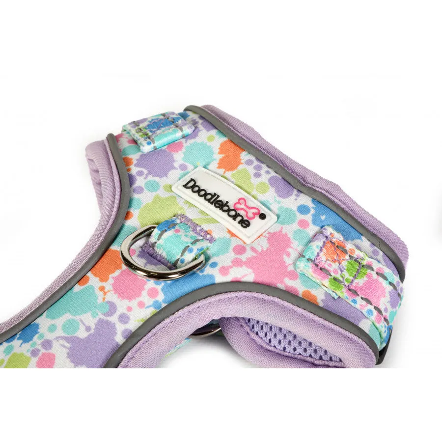 Doodlebone - Adjustable Airmesh Pattern Harness - Pastel Paint Splat - Size 1-2