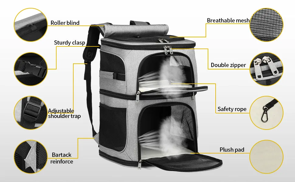 Double Layer Cat Carrier Backpack