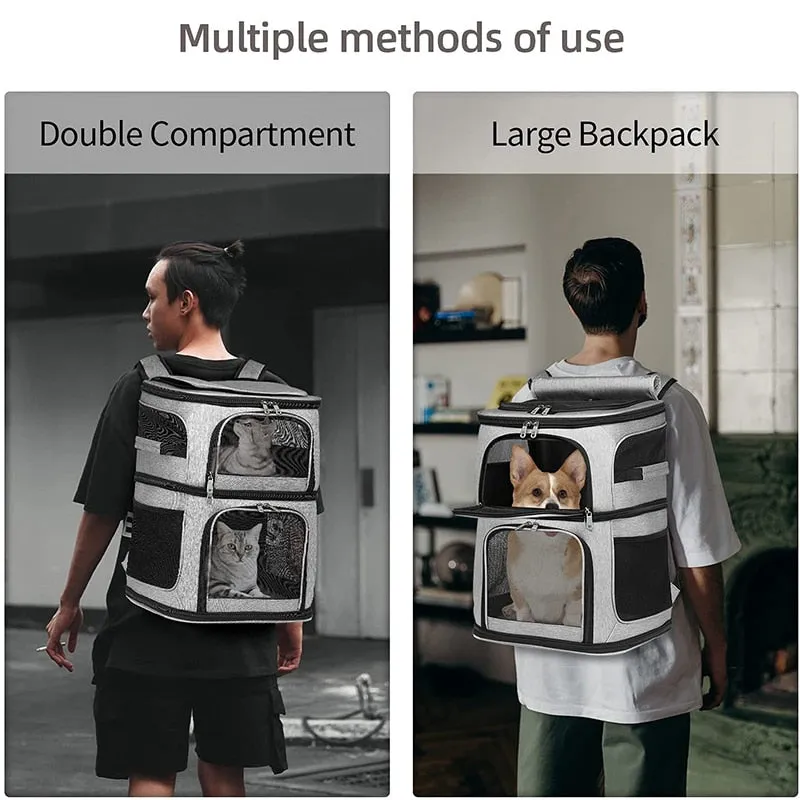 Double Layer Cat Carrier Backpack