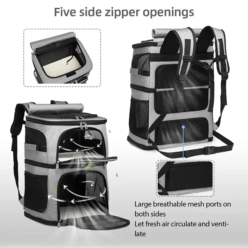 Double Layer Cat Carrier Backpack