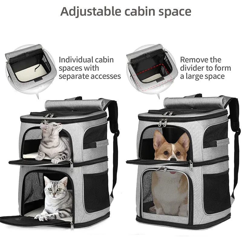 Double Layer Cat Carrier Backpack