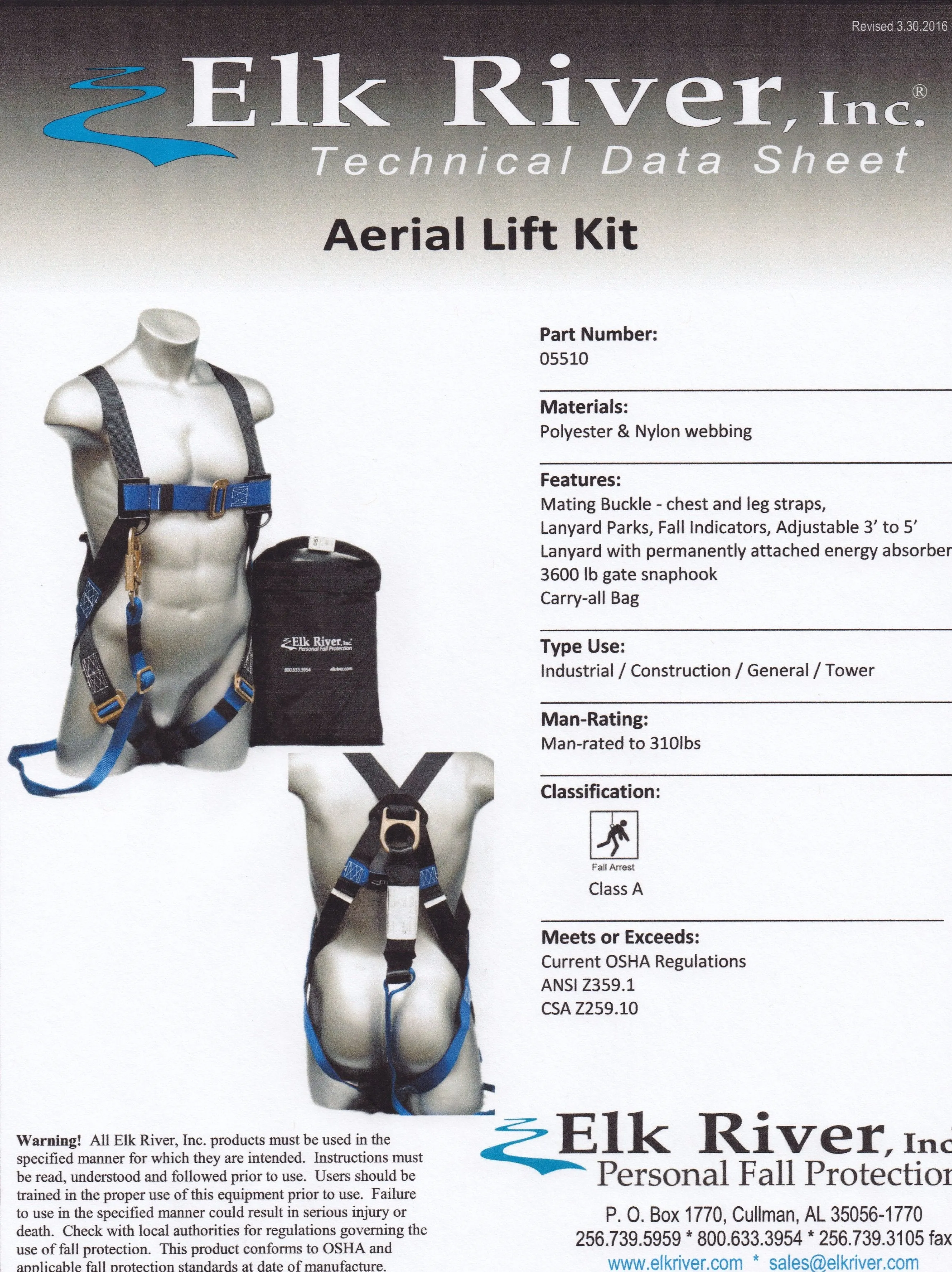Elk River Aerial Lift Kit Construction Plus #05510