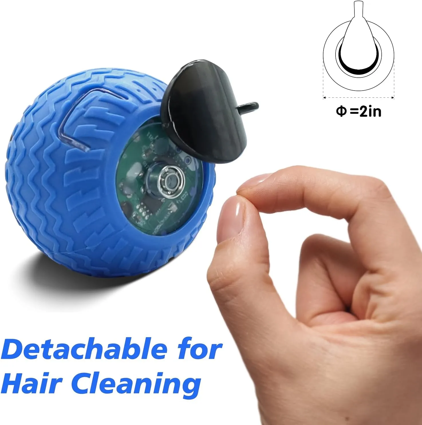 Interactive Cat Toy for Indoor Cats, Speedy Ball with Tail, Automatic Moving Cat Balls for Bored Indoor Adult Cats, 360Automatic Rolling Ball Toy, Two Speed AdjustmentBlue