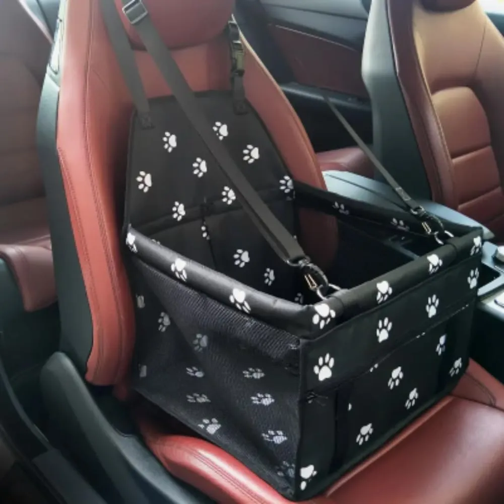 Medium Dog Car Seat Booster  Collapsible & Comfy Puppy Travel Carrier, with Clip-On Safety Leash and PVC Support Pipe for Anti-Collapse, Perfect for Small Dogs and Cats from to 25lbs LOYALBARK