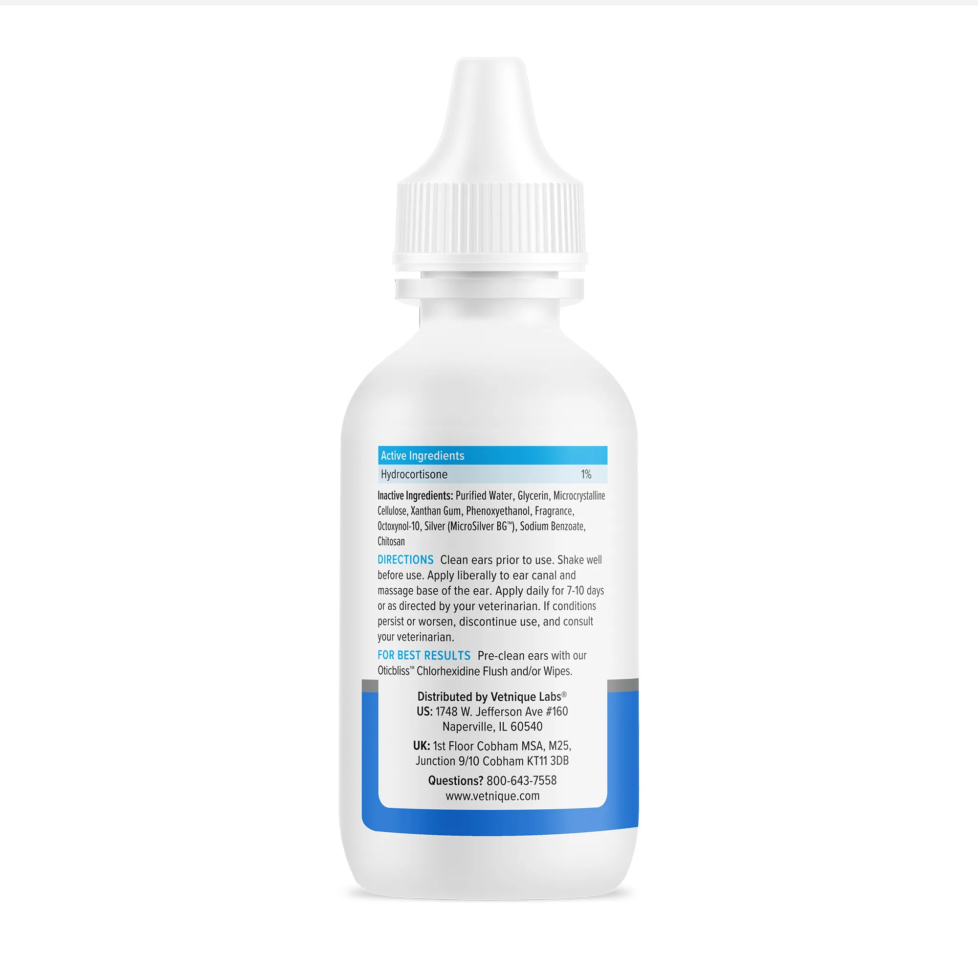 NEW Oticbliss Vet-Strength Pet Ear Drops with MicroSilver BG™