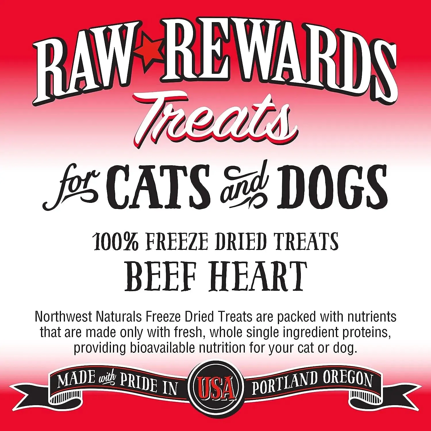 Northwest Naturals Beef Heart Freeze-Dried Treats for Dogs and Cats