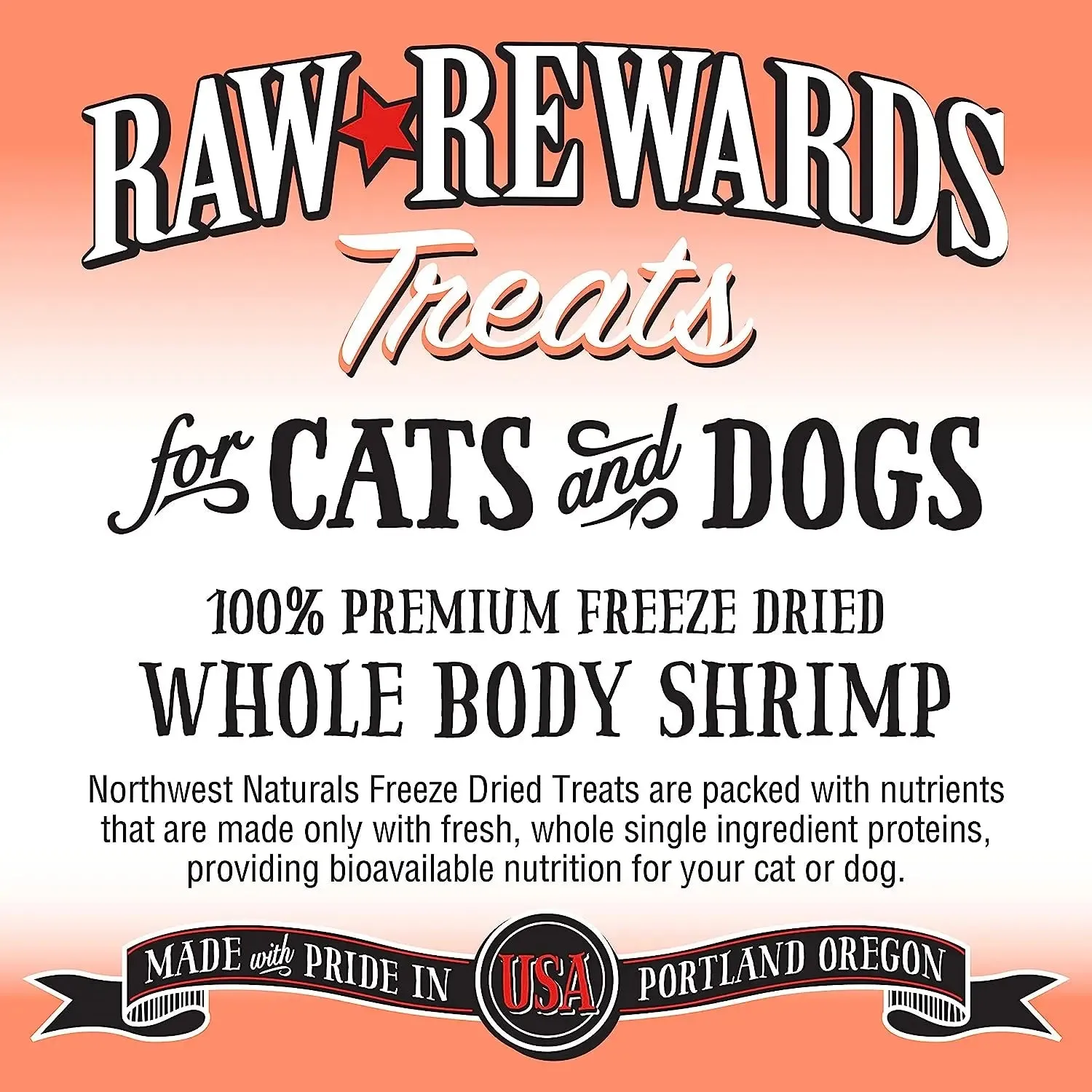 Northwest Naturals Shrimp Freeze-Dried Treats for Dogs and Cats 1oz