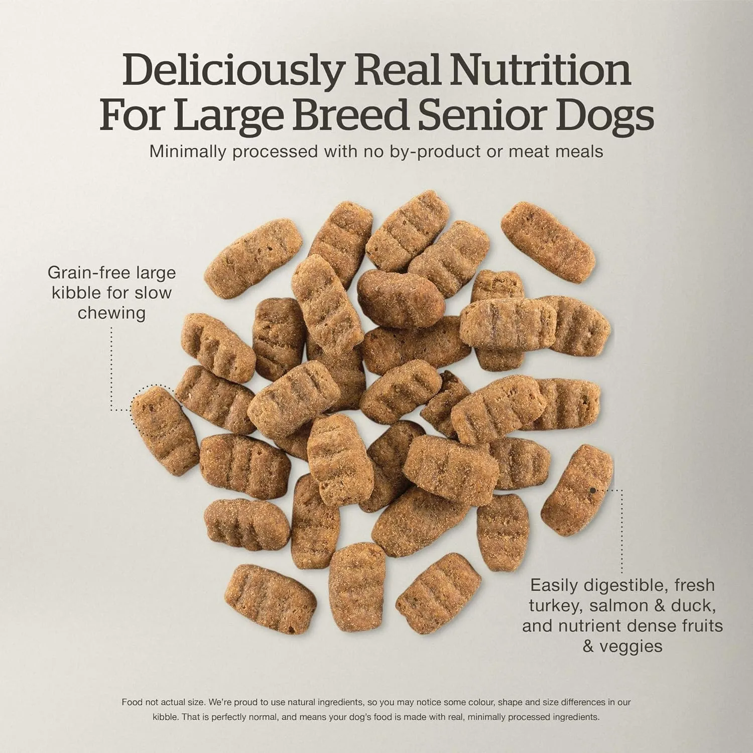 Now Fresh Grain-Free, Dry Dog Food, Real Meat and Fish, Turkey, Salmon and Duck Large Breed Senior Recipe, 25 lb Bag