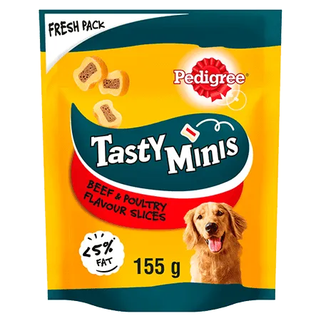 Pedigree Tasty Minis Beef & Poultry, 155g