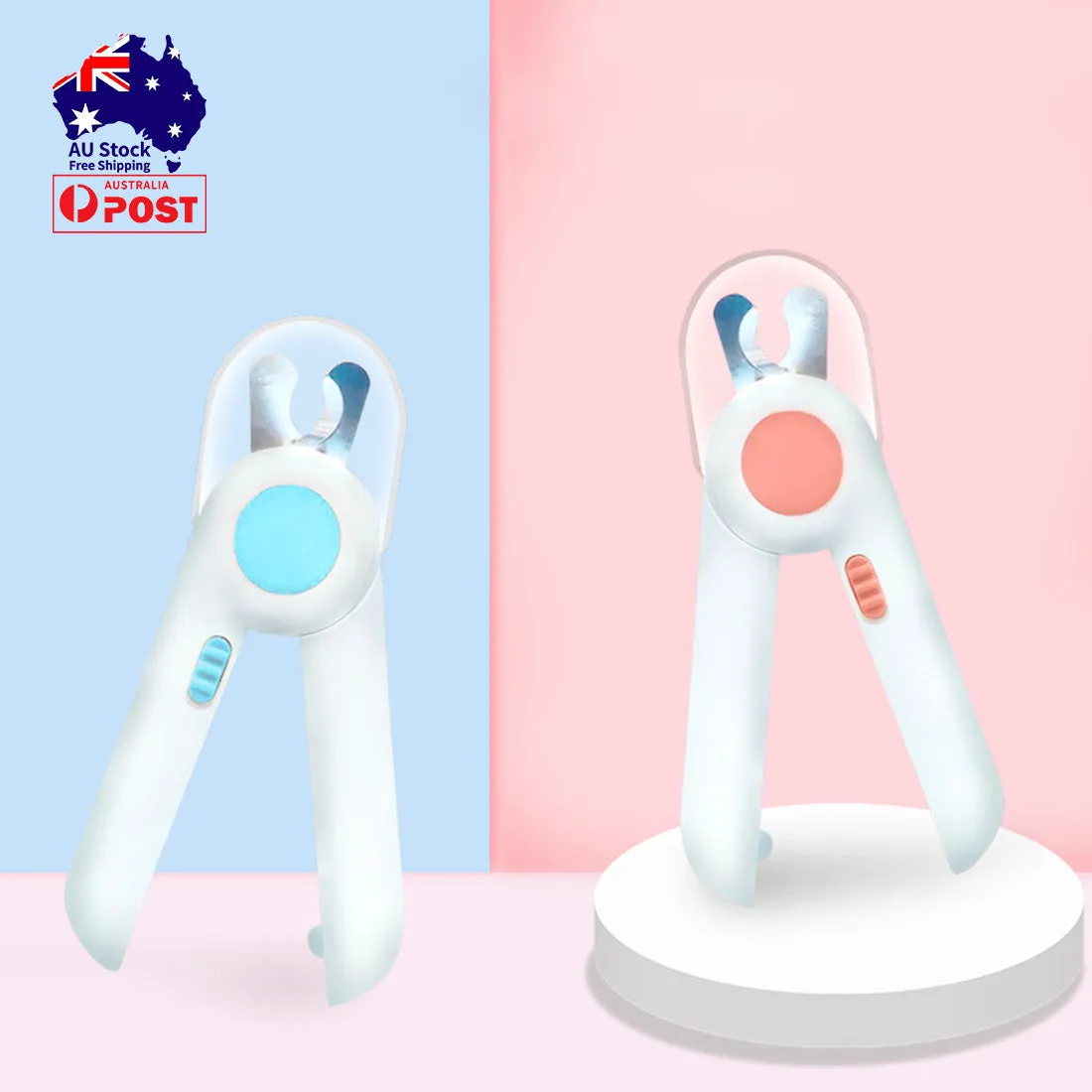 Pet LED Nail Clipper Dog Trimmer Hidden File Cutter Cat Puppy Rabbit Grooming
