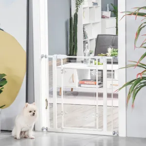 Pet Safety Gate Auto Close for Small Pet w/ Adjustable Screws 76.2 x 81.9cm