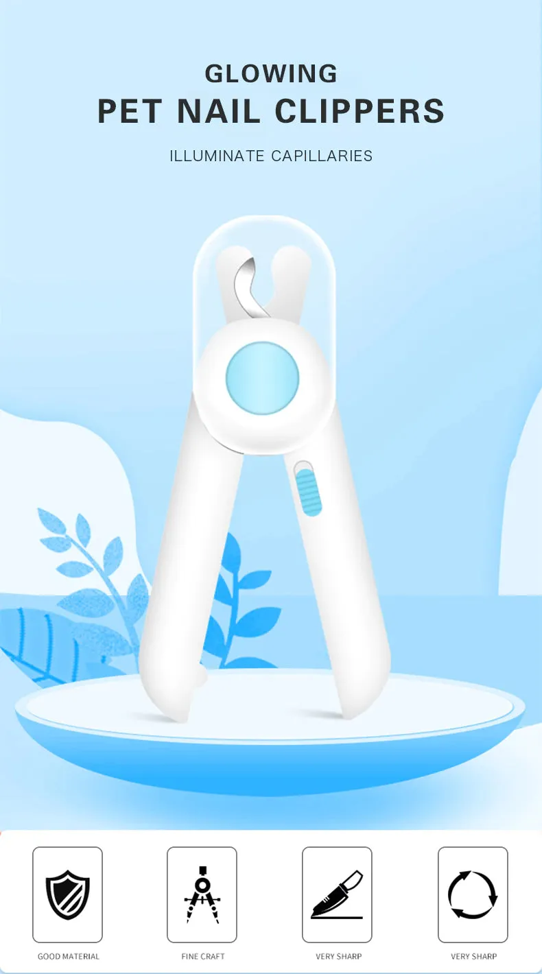Pet's Nail Clipper with LED Light & Nail File
