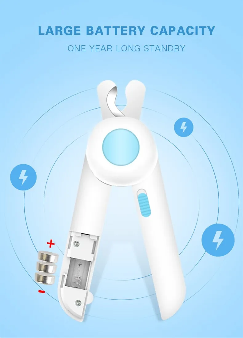 Pet's Nail Clipper with LED Light & Nail File