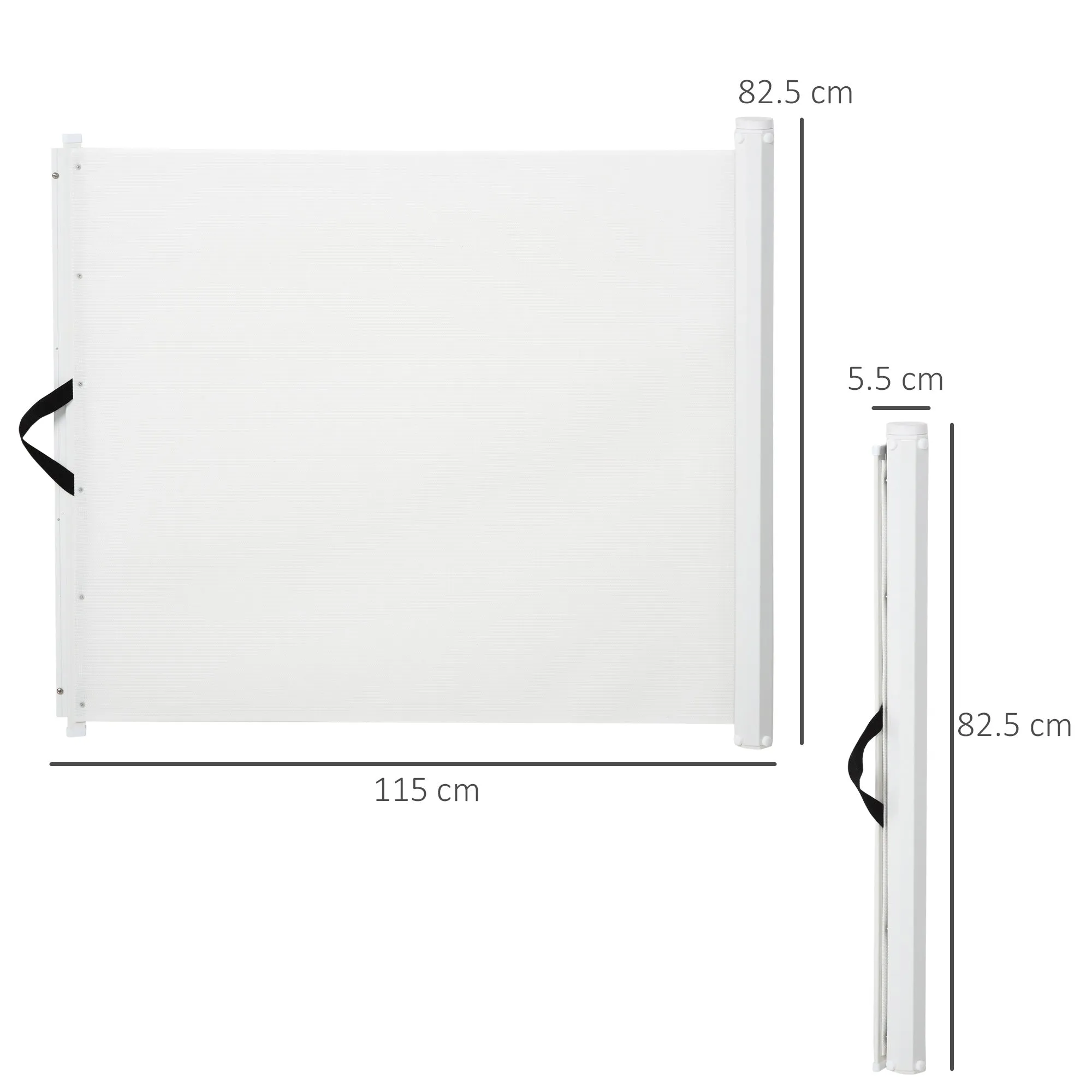 Retractable Dog Pet Safety Gate Barrier-White