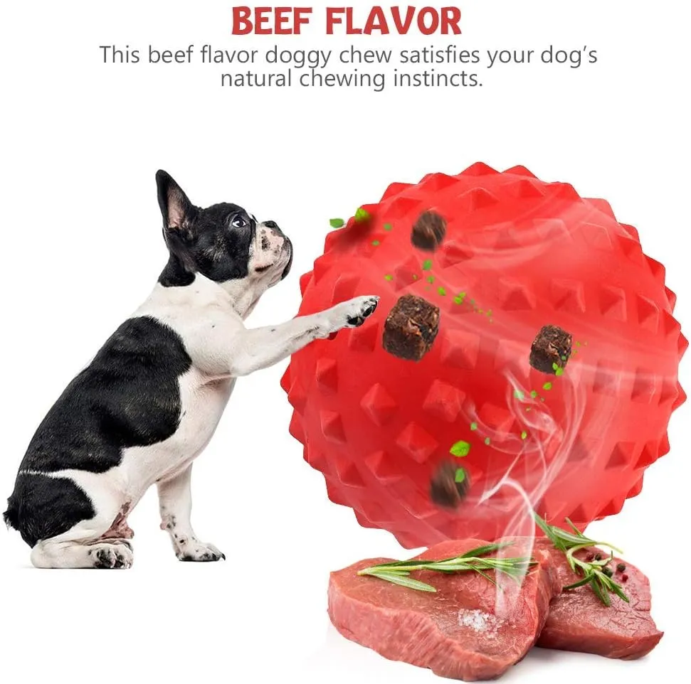 RHL Dog Squeaky Toys for Aggressive chewers Large Breed Balls Interactive Ball Toy Almost Indestructible Tough Durable Stick Medium Small Dogs Puppy Chew with Non-Toxic Natural Rubber