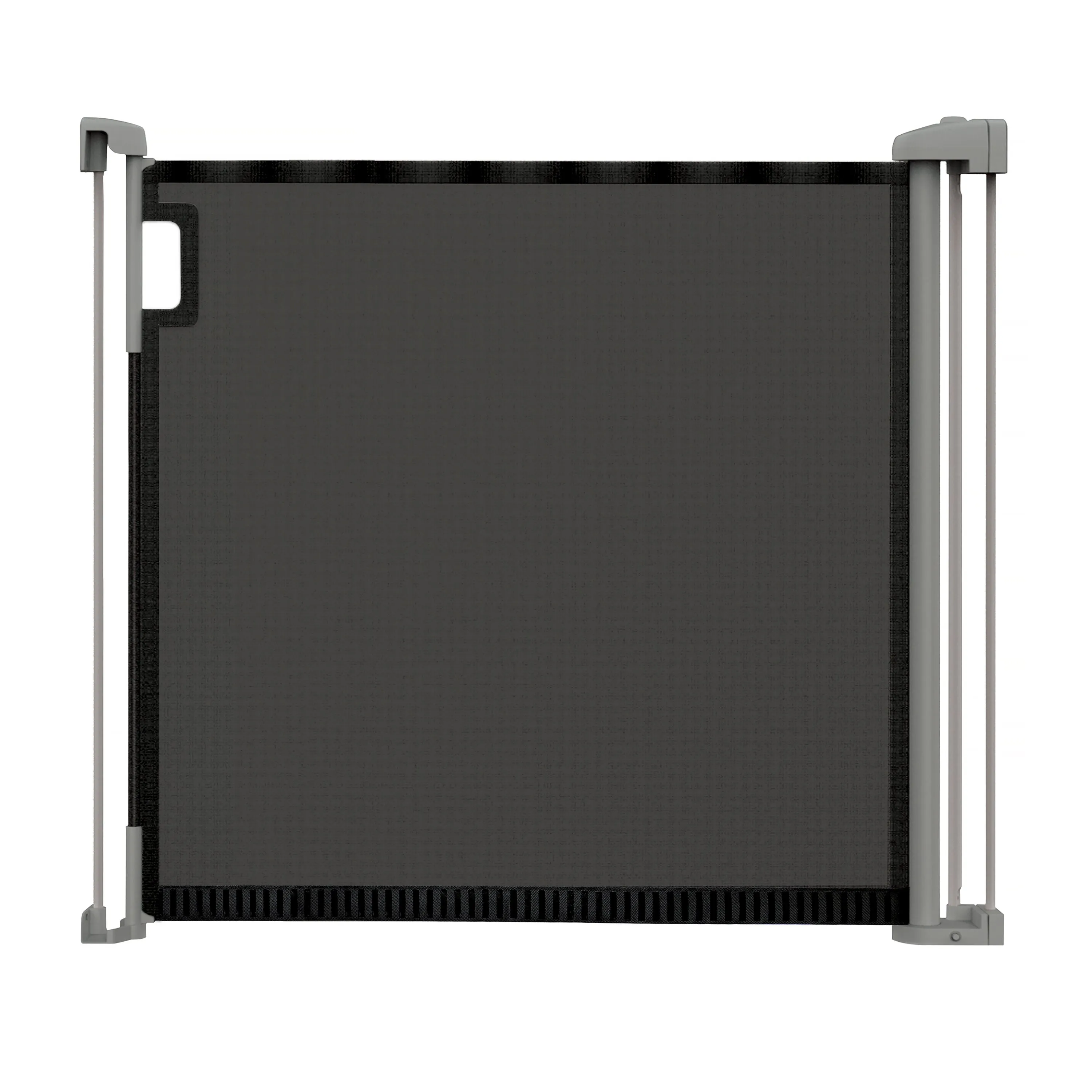 The Thruway 52W Series Pet and Baby Retractable Gate with Tuck Away Mesh, Openings up to 52" Wide - Black