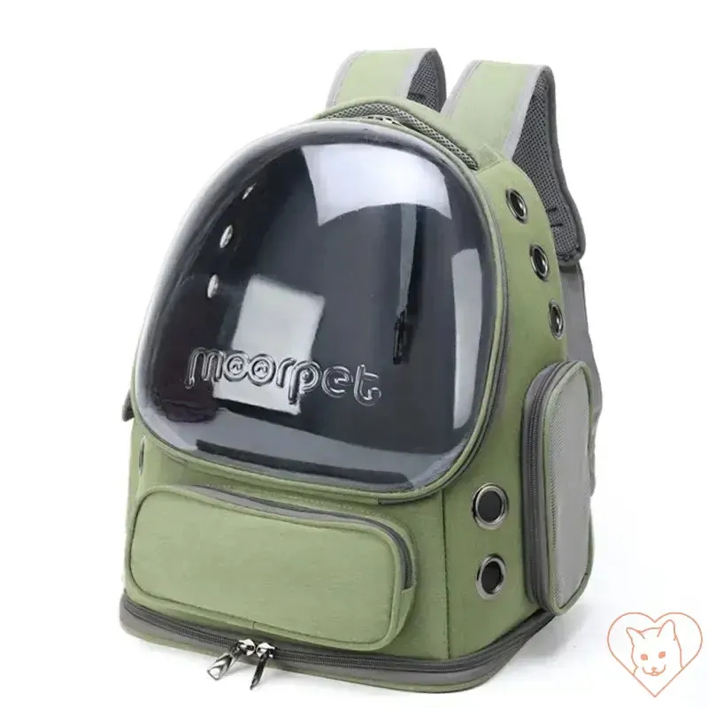 Transparent Folding Pet Carrier Backpack – Portable Travel Tote for Cats