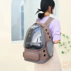 Transparent Folding Pet Carrier Backpack – Portable Travel Tote for Cats