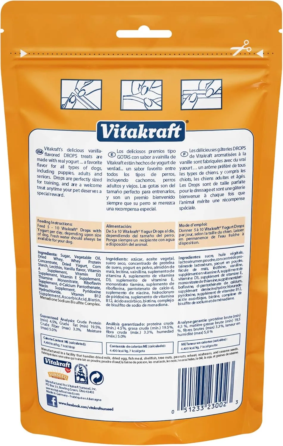 VITAKRAFT YOGURT DROPS TREATS FOR DOGS 8.8oz